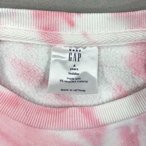 Baby Gap Sweater Dress Girl's 4 Toddler Pink Tie Dye Pullover Crew Long Sleeve - Picture 3 of 11